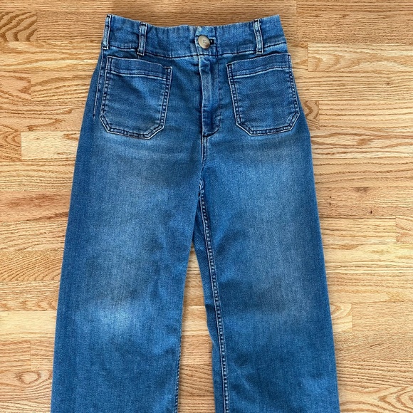 Anthropologie: The Colette Mid-Rise Wide-Leg Crop Jeans, Size 27 - Picture 1 of 2